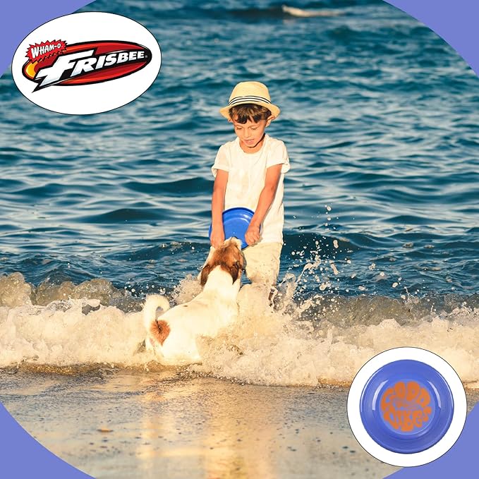 Wham-O Frisbee Fastback Flying Disc, 9.35 Inch Dog-Friendly Lightweight Toy for Professional Players Outdoor Beach Park Backyard Game - 100g