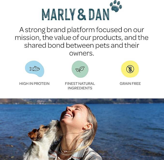 Marly & Dan Salmon Treats for Cats with Brewers Yeast & Coconut, Hairball Recipe, 3-oz Bag