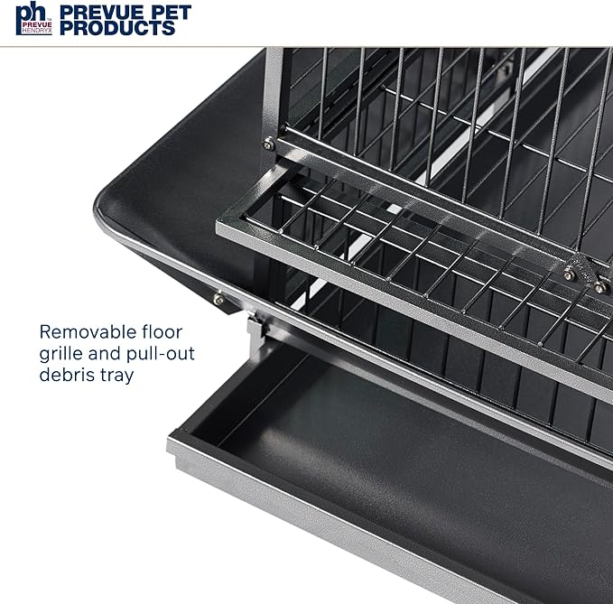 Prevue Pet Products Empire Bird Cage, X-Large, Black Hammertone,46" L x 36" W x 78 1/4" H