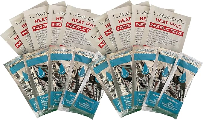 Oven Recharge Kit - Contains 10 Water Packs & 10 Heat Pads for Food - Portable Food Warmer - Innovative Food Heating Pad - Keep Food Warm with This Hot Pack- Compact & Efficient Food Warmers