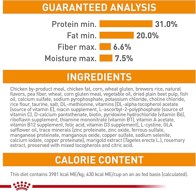 Royal Canin Feline Care Nutrition Hair & Skin Care Adult Dry Cat Food, 6 lb Bag