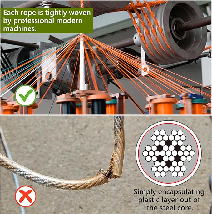 Tresbro Dog Camping Leash - 50ft/75ft/100ft Multi-size Dog Trolley System for Dogs Up to 300lbs, Portable Lightweight Runner Lead and Reflective Tie-out Cable for Yard, Courtyard, Park, Camping