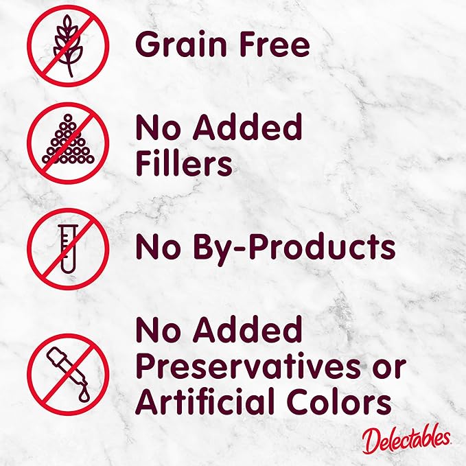 New! Delectables Squeeze Up Non-Seafood Chicken Variety Pack, Creamy Squeezable Puree, Lickable Wet Cat Treats, Grain-Free, No Added Fillers, 0.5 Ounces Tube, 40 Tubes Total