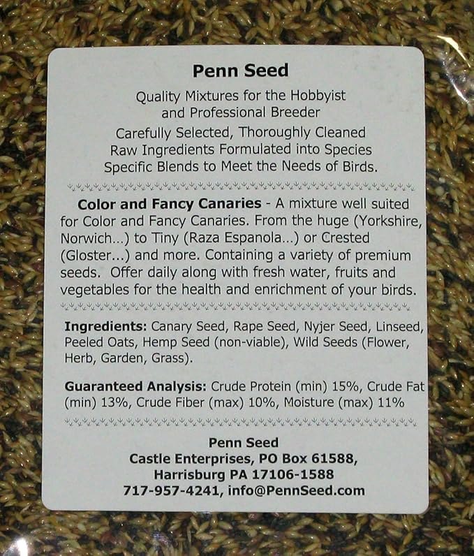 Canaries (Color & Type), 2 kg (4.4 lbs) Pour Spout Bag