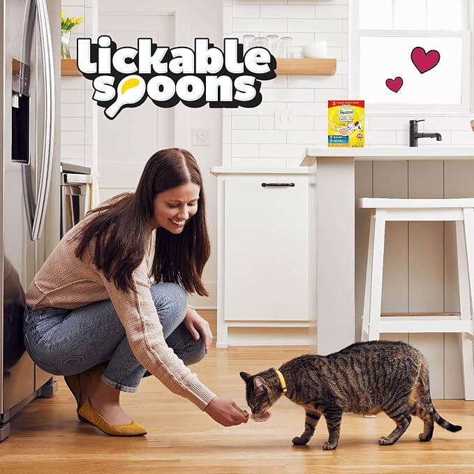 Temptations Lickable Spoons Adult Wet Cat Treat, 10 Grams, Variety Pack of 48