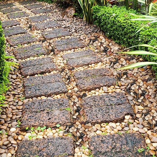 22 lbs Decorative River Rocks, 1-1/2 Inch Highly Polished Decorative Garden Stone and Large River Rocks for Outdoor, Landscaping, Garden Decoration, Indoor Plants