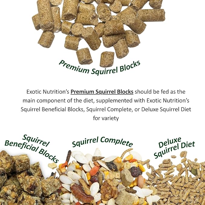 Squirrel Complete (4 lb.) - Healthy Natural Food - Nutritionally Complete Diet for Squirrels - Ground, Grey, and Flying Squirrels