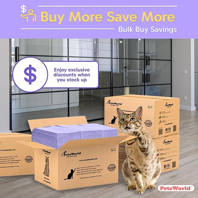 PETSWORLD Cat Pad Refills for Tidy Cats Breeze Litter System (600 Pads)