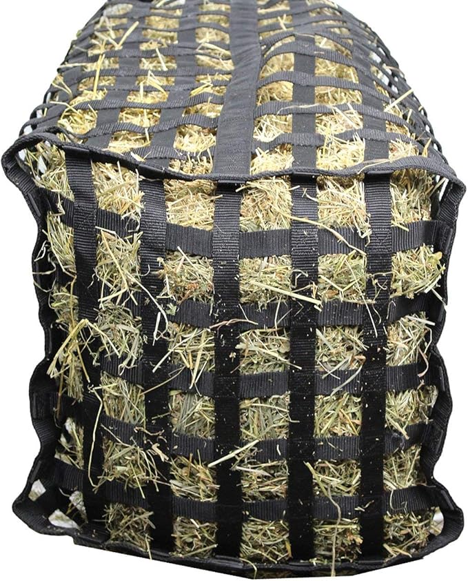 Derby Originals XL Go Around Slow Feeder Horse Hay Bag with Super Tough Bottom and 1 Year Warranty, Black, 71-7132BK
