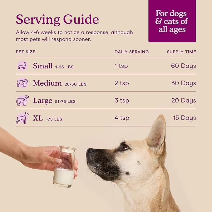 Fera Pet Organics Calming Goat Milk Cat & Dog – Vet Created - Pet Anxiety, Stress & Hyperactivity - Ashwagandha Supplement with GABA-60 Servings