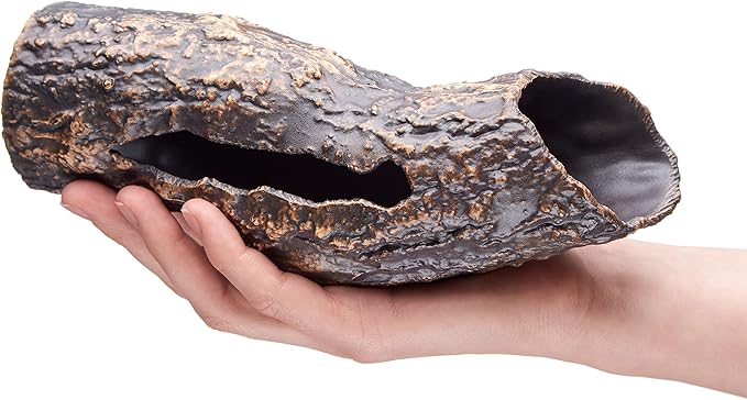 Plecoceramics Large Pleco Cave Breeding Ceramic Decorations Fish Tank Aquarium (1 pcs Scape Log)