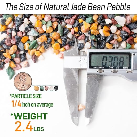 2.4lb Aquarium Gravel for Plants, 1/4Inch Fish Tank Gravel for Succulent Cactus and Bonsai, Decorative River Rocks Pebbles for Gardening, Flower Pots, Landscaping,Terrarium