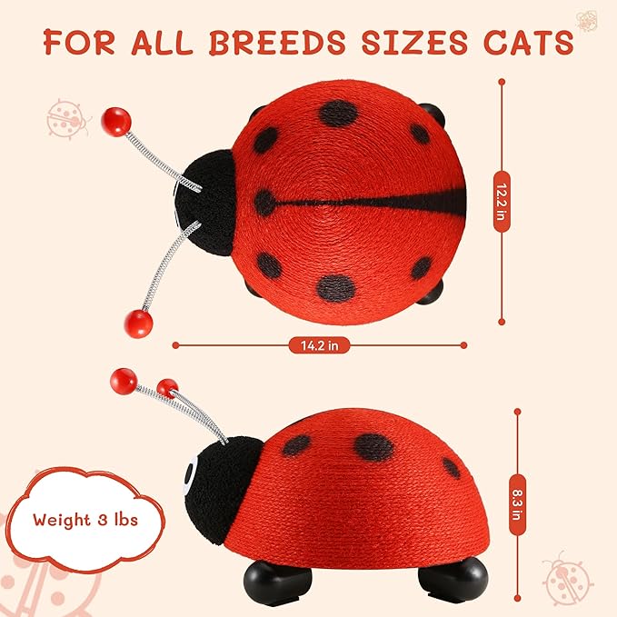 Cat Scratching Post Cute Scratching Board Install-Free Sisal Ball