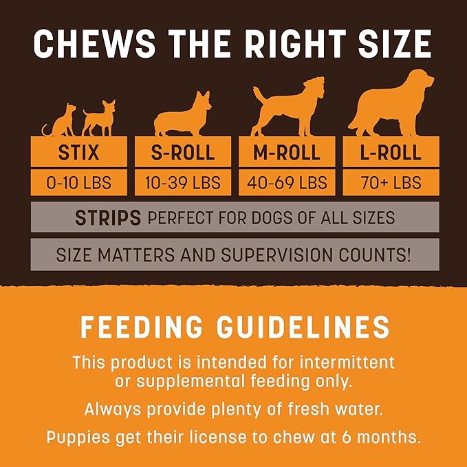 Earth Animal No Hide Medium Chicken Flavored Natural Rawhide Free Dog Chews Long Lasting Chew Sticks | Treats for Large Dogs | Great for Aggressive Chewers - 2 Count
