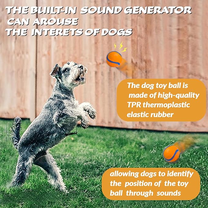 Dog Toy Ball,Rubber Sound-Producing Toy Ball, with a Groove Design That is Resistant to Bites, Has a High Bounce, Dog Training Interactive Pet Toy, Relieving Pet Anxiety(Large Size)