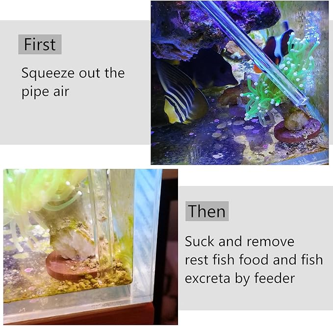 Aquarium Choice Coral Feeder Long Syringe Tube Liquid Fertilizer Feeder SPS HPS Marine Reef Coral Feeder Tool Fish Excreta Cleaner (1 Units 40CM/15.74 Inch)