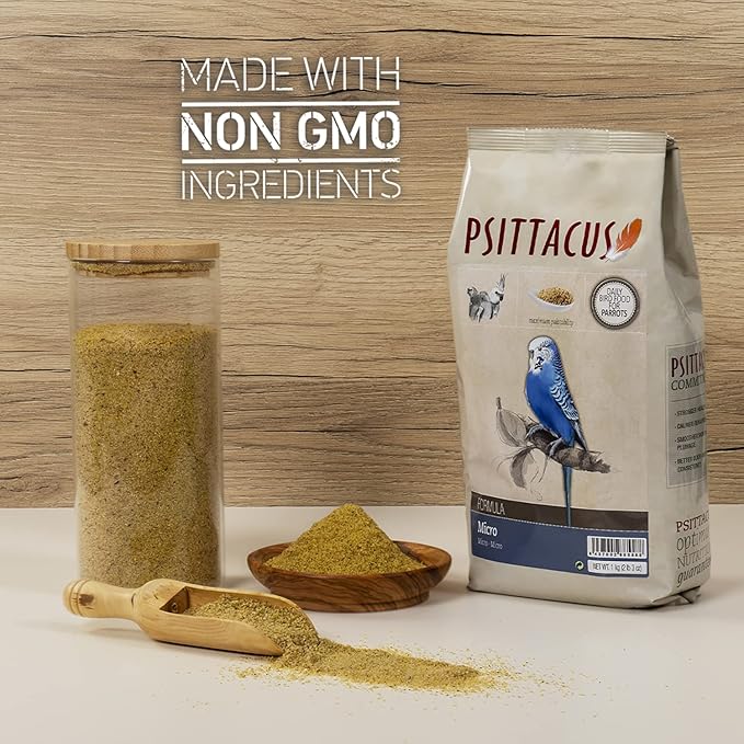 Psittacus Micro 2.2 lb | Complete Diet for Parakeets, Cockatiels and Australian Parrots | Premium Food for Birds, 100% no-GMO