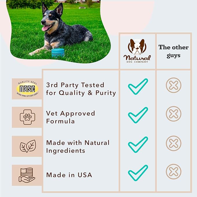 Natural Dog Company Multivitamin Chews (180 Pcs) Dog Vitamins & Supplements, Peanut Butter & Bacon Flavor, Dogs, Supports Immune System, Antioxidant, Vitaminas para Perros, Multi Dog Families