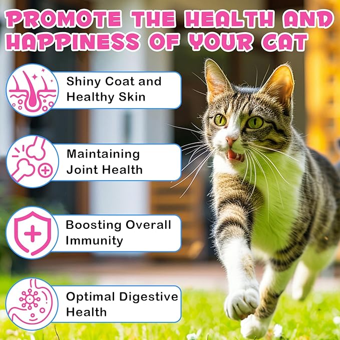 Collagen for Cats, Cat Collagen Liquid Drops with Biotin, MSM & Ginger Digestive & Immunity Support, Itch Relief, Skin & Coat and Joint Health, Cat Supplement 60ml -2pcs