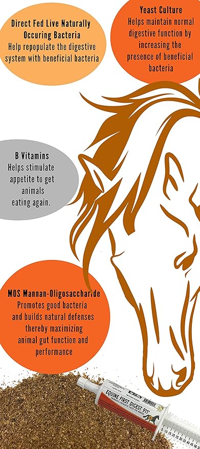 Digest 911" 5 lb prebiotic and probiotic Supplement for Horses ruminants and Pets