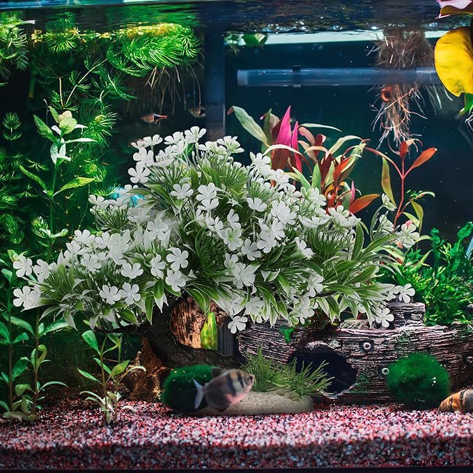 Didiseaon Aquarium Artificial Plants Decor, Tree Grass Plastic Ornament for Fish Tank Accessories Aquarium Decorations