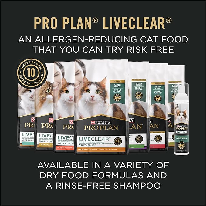 Purina Pro Plan Indoor Cat Food LiveClear Cat Allergen Reducing Turkey and Rice Formula - 12.5 lb. Bag