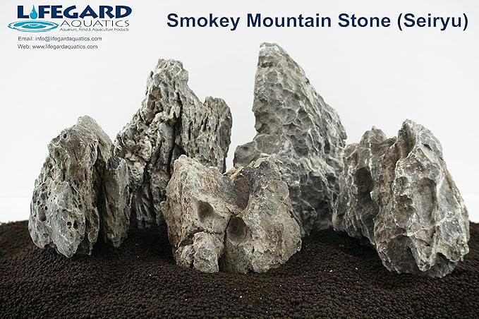 Lifegard Aquatics Aquascaping Smoky Mountain Seiryu Stone 18 Lb Kit – Decorative Aquarium Rocks, Fish Tanks – 18 Lbs Kits