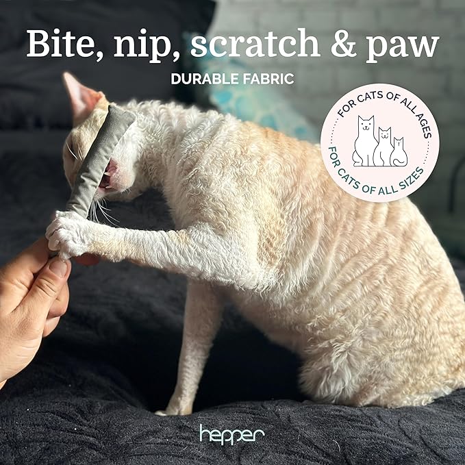 Hepper Stick Catnip Kicker - Durable 100% Organic American Catnip Bag - Minimalist Cat Toys/Kitten Toys for Indoor Cats