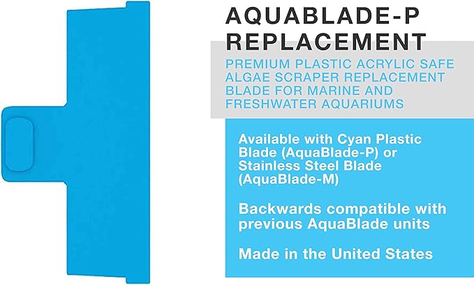 Continuum Aquatics AquaBlade P Plastic Replacement Blade for Aquarium, Glass and Acrylic Safe (Pack of 2)