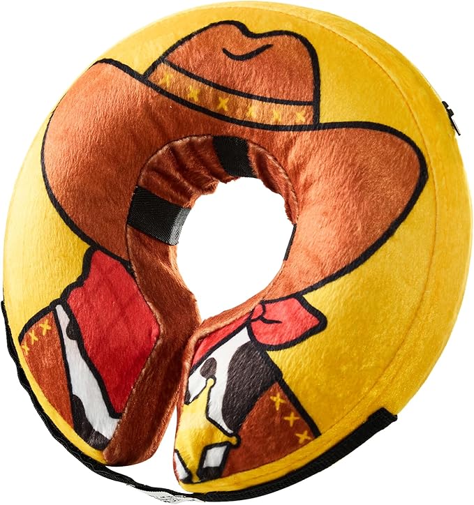 BENCMATE Inflatable Dog Cone Collar Alternative, Soft Dog Cone for Small Medium Large Dogs and Cats, Neck Recovery ECollar Donut Collar After Surgery (XLarge, Cowboy)