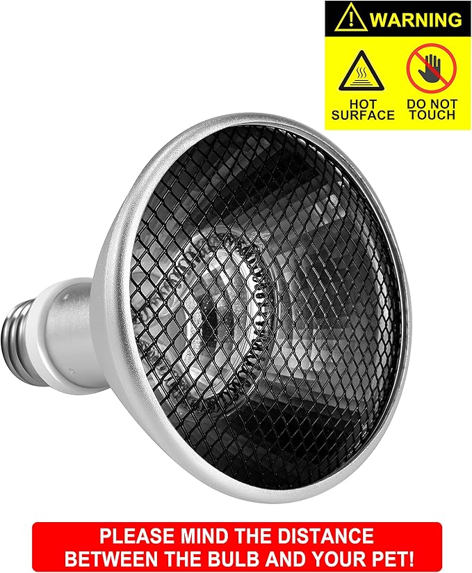 Deep Heat Projector - DHP 130W Infrared Reptile Heat Lamp Bulbs for Turtle Light Bearded Dragon Chicken Lizard Leopard Gecko Snake