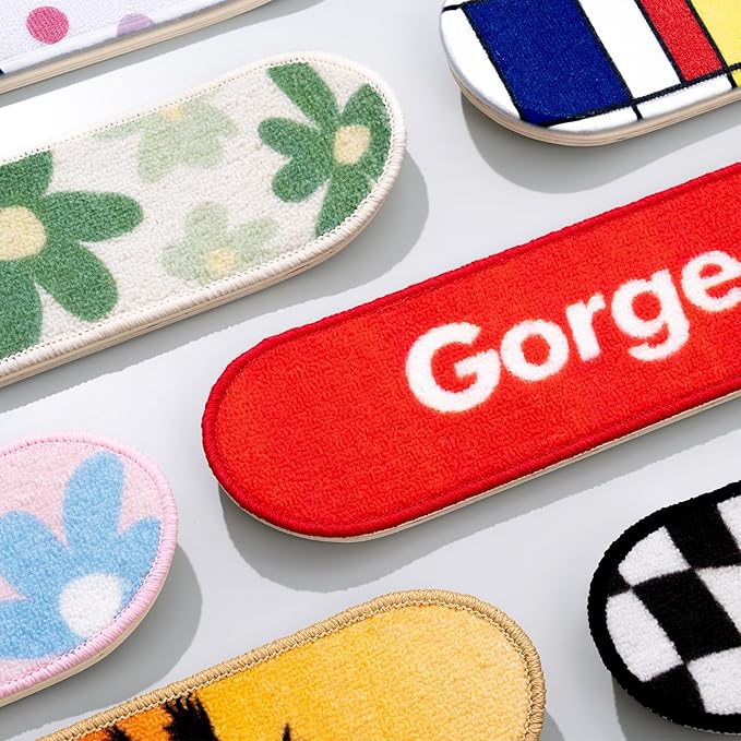 Wall Mounted Cat Scratching Board Skateboard Style (24"x6") - Reusable Wooden Board + Replaceable Cat Scratcher Map with Mounted Setup