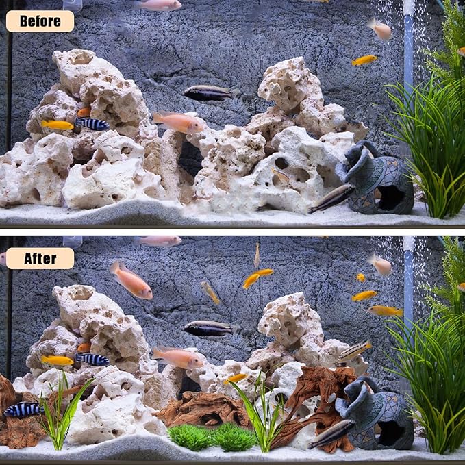 Natural Driftwood for Aquarium, 9-14" Large Assorted Branch Pieces Decorations for Reptile Hide, Fish Tank