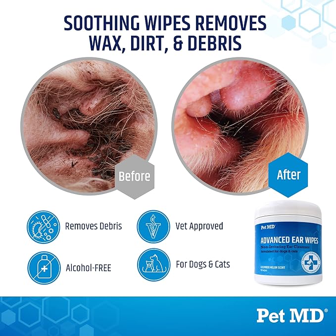 Pet MD Advanced Ear Wipes + Advanced Hip & Joint