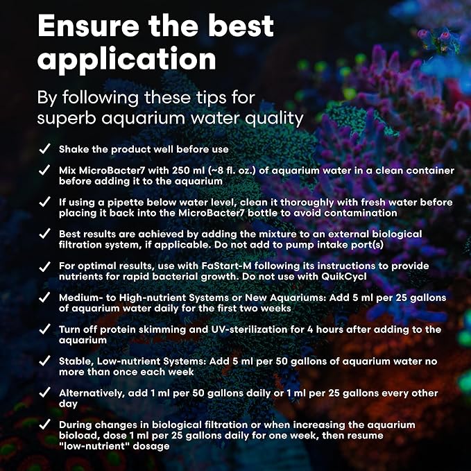 Brightwell Aquatics MicroBacter7 Complete Bioculture for Fish Tank or Aquarium - Populates Biological Filter Media for Saltwater and Freshwater Fish - Aquarium Water Treatments, 33.8 fl oz