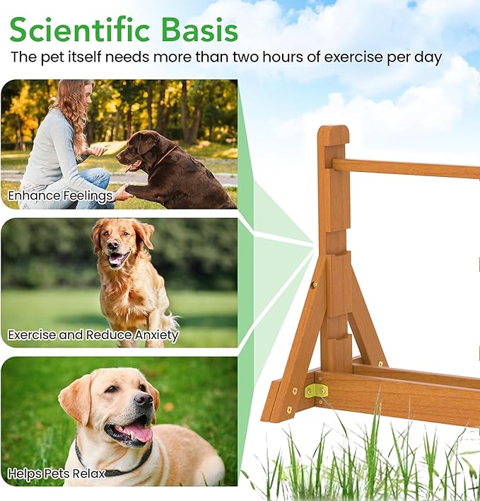 Dog Agility Set, Wooden Dog Agility Jumps & Dog Hurdles,Dog Agility Equipment, Dog Agility Course,Dog Agility Course Backyard Set,Obstacle Course for Dogs,Dog Hurdles Training Equipment