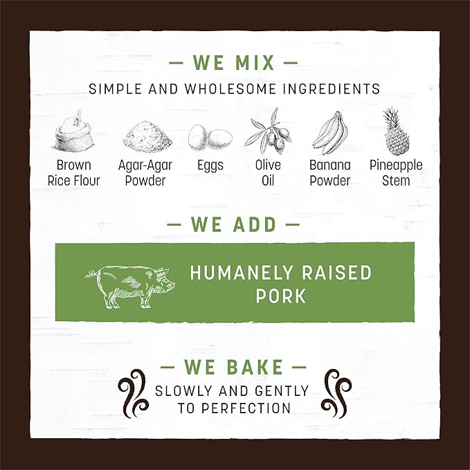 Earth Animal No Hide Medium Pork Flavored Natural Rawhide Free Dog Chews Long Lasting Chew Sticks | Treats for Large Dogs | Great for Aggressive Chewers - 6 Count