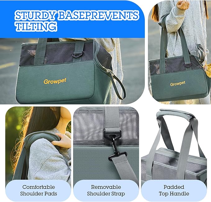 Cat Carrier, Soft Sided Breathable Mesh, Small Cats Pet Carrier up to 8 Lbs, Travel Carrier and Airline Approved Soft cat Carrier, 14.6in*10.6in*6.3in