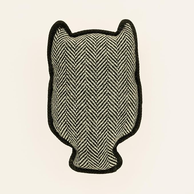 Harry Barker Durable Plush Dog Toys, Herringbone Owl Toy