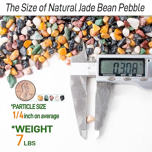 7lb Aquarium Gravel for Plants, 1/4Inch Fish Tank Gravel for Succulent Cactus and Bonsai, Decorative River Rocks Pebbles for Gardening, Flower Pots, Landscaping,Terrarium