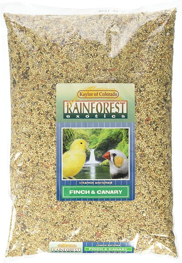 Canary & Finch Bird Food, 4 lbs Bag - Seed Mix for Canaries and Finches