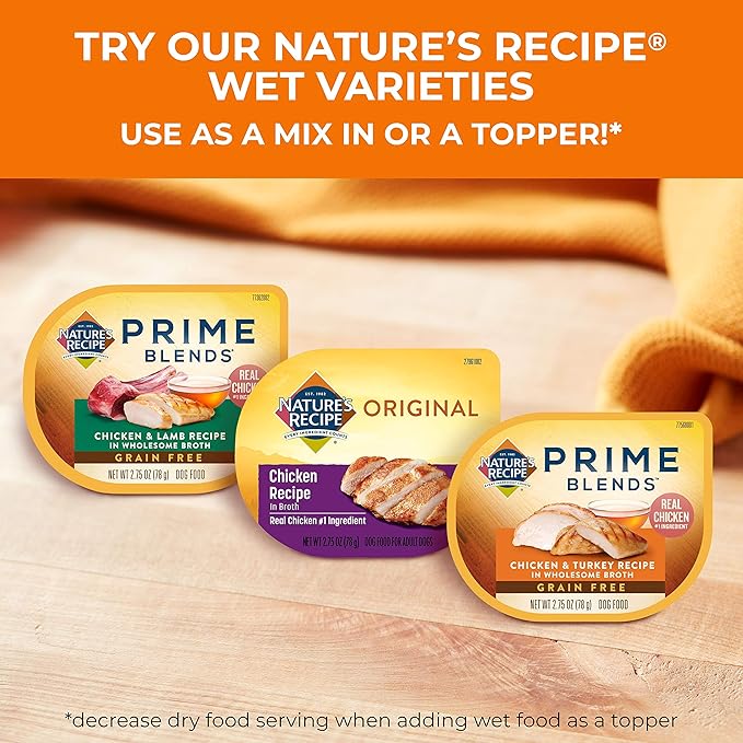 Nature's Recipe Grain Free Dry Dog Food, Lamb, Sweet Potato & Pumpkin Recipe, 12 lb. Bag