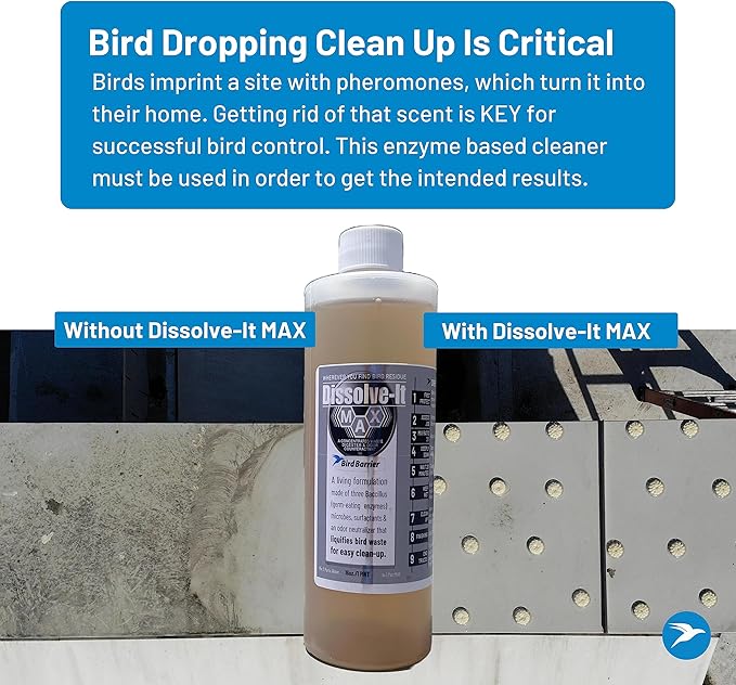 Bird Barrier Optical Gel 24 Pack | Natural Multisensory Bird Deterrent | Easy Installation | Discreet Appearance | Long-Lasting Solution | Repels Birds on Roofs, Beams Signs, Soffits, Ledges, and More