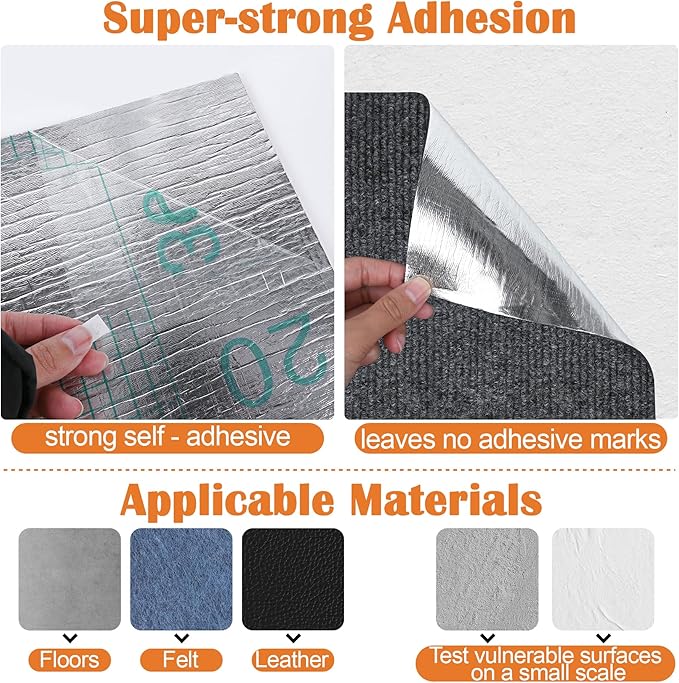 Cat Scratch Furniture Protector - 40" x 15.8" Trimmable Self-Adhesive Cats Claws Scratch Pads, Furniture Protection from Cats/Dogs Scratching for Cat Scratch Post Cat Tree Replacement (Dark Gray)