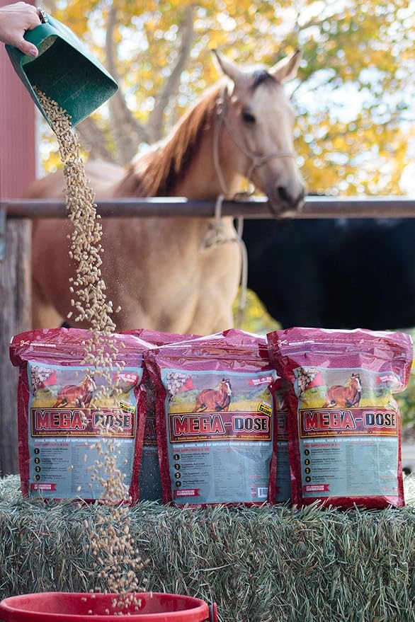Mega Dose 40 lb, Equine Vitamin Mineral with a Full Serving of Horse Guard Supplement & Hoof Guard