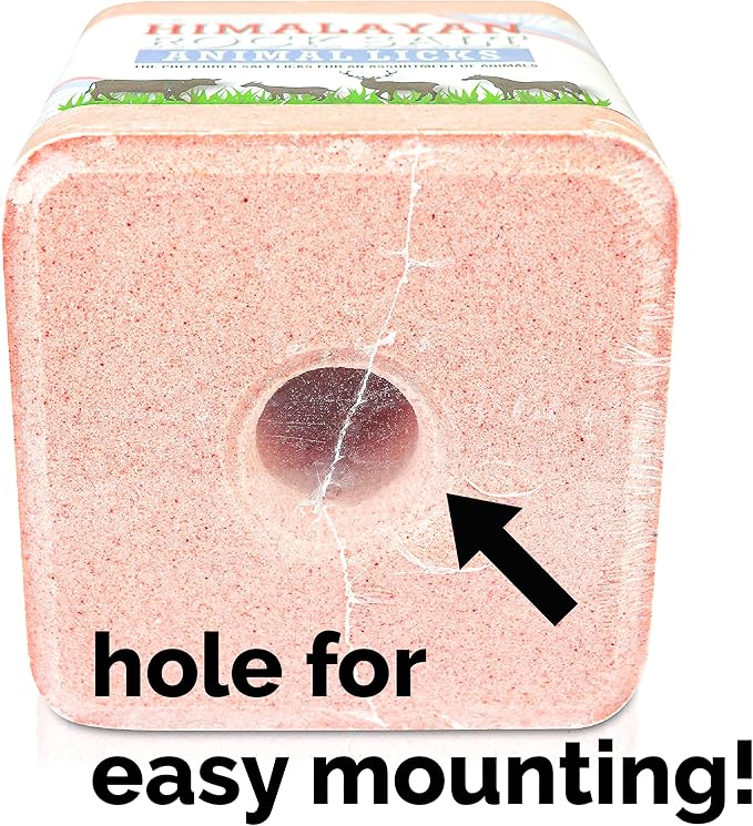 Himalayan Secretsยฎ 22LB (10KG) Compressed Pink Himalayan Salt Lick | for Livestock and Wildlife Animals | 100% Pure & Natural Feed Salt Block | Natural Minerals and Trace Elements