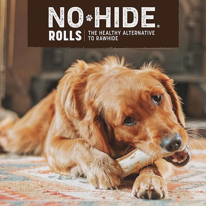 Earth Animal No Hide Medium Venison Flavored Natural Rawhide Free Dog Chews Long Lasting Chew Sticks |Treats for Large Dogs | Great for Aggressive Chewers - 2 Count