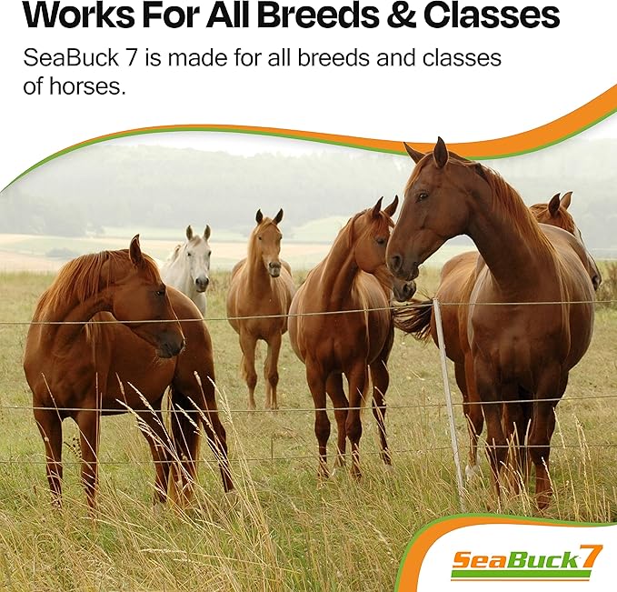 SeaBuck 7 Equine Supplement for Horses with Sea Buckthorn to Improve Horse Health (3-6 Week Supply, 1 Gallon) – Supports Healthy Eating & Digestion, Increased Energy/Focus, & Shiny Coats for Horses