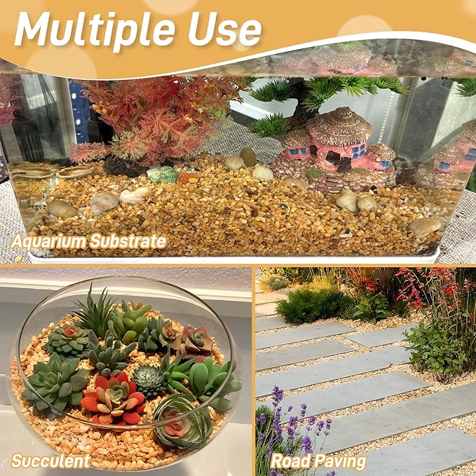 45Lb 1/5Inch Natural Pea Gravel for Landscaping,Decorative Aquarium Gravel,Terrarium Rocks for Fish Tank Stones for Vases Filling DIY Project Garden Indoor Outdoor