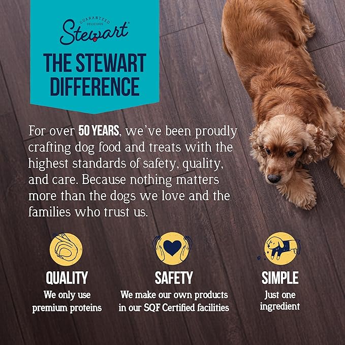 Stewart Single Ingredient Freeze Dried Raw Dog Treats, Chicken Liver, 1.5 Ounce, Approx. 25 Pieces per Resealable Tub, Training Treats or Meal Topper, High Protein, Grain Free, Gluten Free